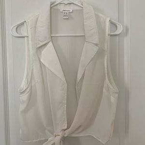 Cropped white blouse